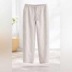 J Jill love linen pants in a cropped length women’s size large petite beige